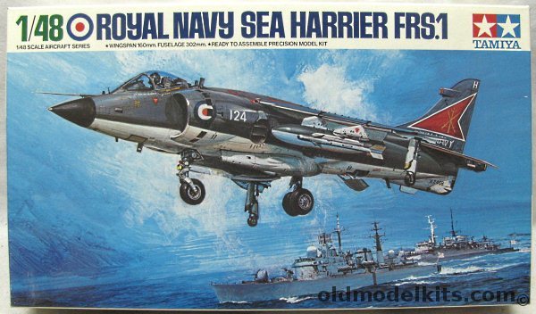Tamiya 1/48 Royal Navy Sea Harrier FRS.1 - Royal Navy FAA RNAS Yeovilton / HMS Hermes / HMS Invincible, MA126 plastic model kit